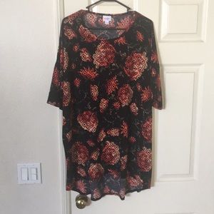 LuLaRoe NWOT XL Irma Pixelated Flowers